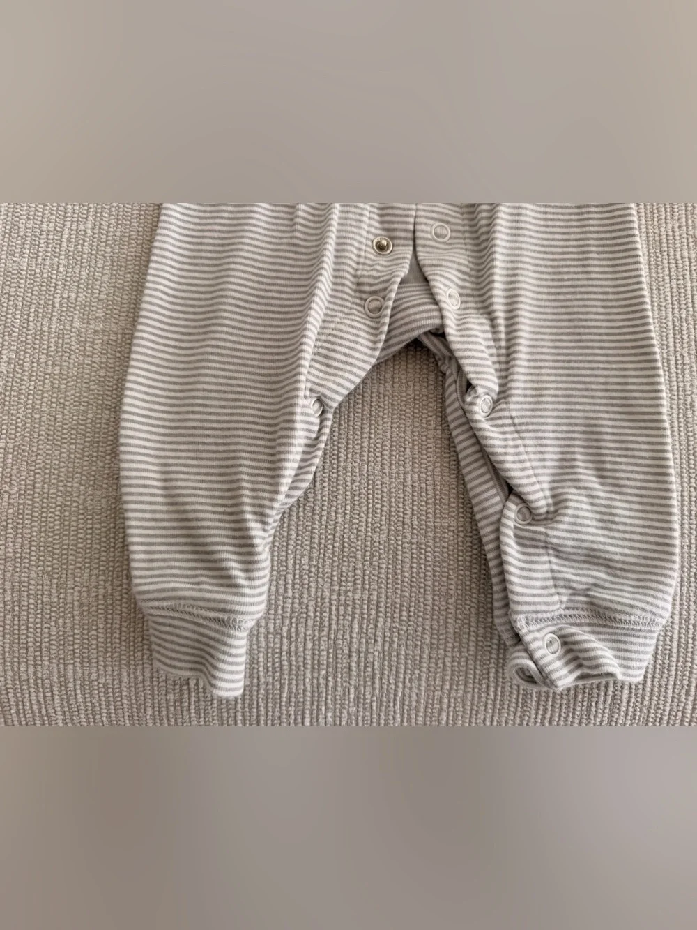 Carter's Gray Striped Footed One-Piece with Giraffe